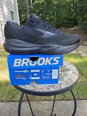 Brooks Adrenaline GTS 24 1204261B020 Black Running Shoes Women Size 10 B Worn 1x